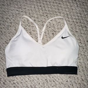 White Nike sports bra size small